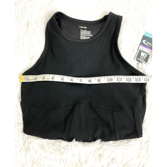 MTA SPORT Bra Tank Top Size S Black Fast Dri Performance Workout Yoga Exercise - Picture 4 of 11